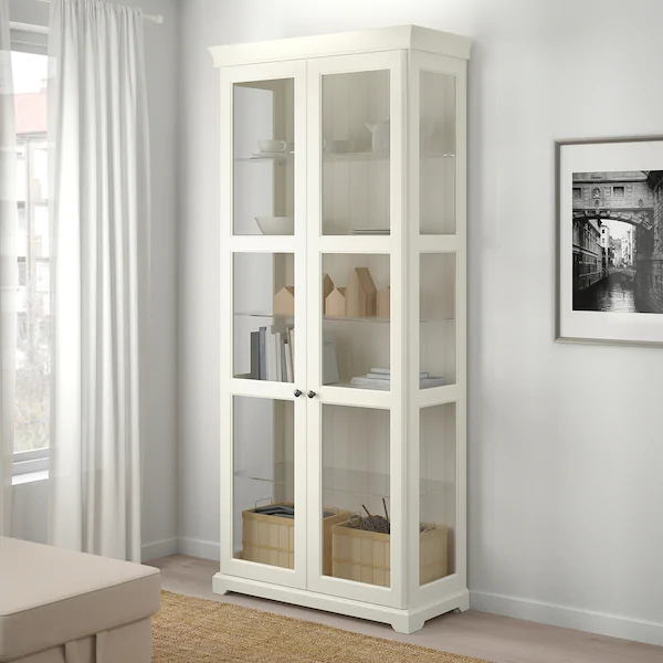 Купить ЛИАТОРП Шкаф-витрина, белый, 96x214 см по выгодной цене - IKEA